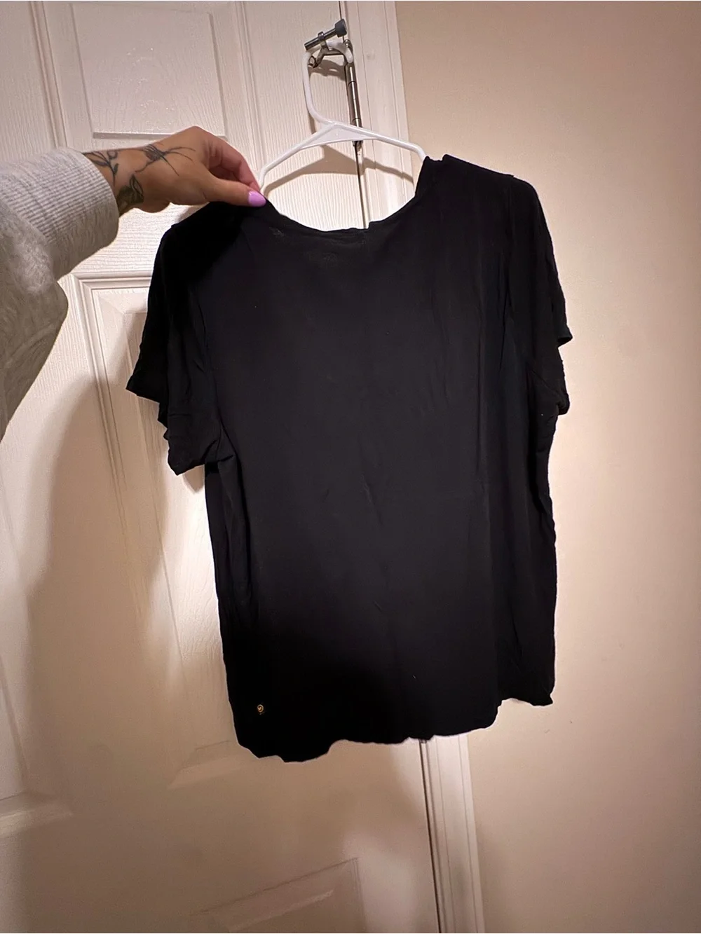 Michael Kors Black V-Neck Short Sleeve Tee